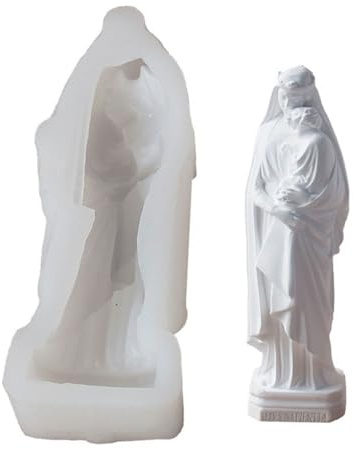 jiingekk Moldes de silicona religiosos para mujer con bebé, escayolas de fundición de resina epoxi, adornos religiosos de fundición de silicona para dama