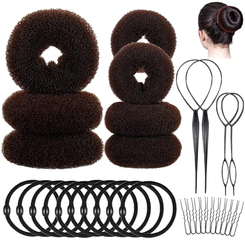 31pcs Doughnut Hair Bun Maker Set