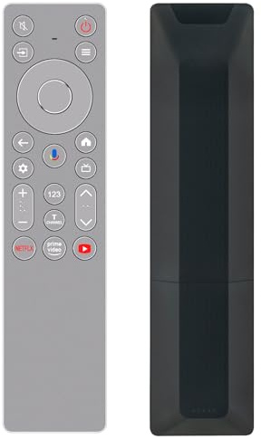 VINABTY Ersättning röstfjärrkontroll lämplig för TCL Mini LED Smart TV 65C8K 75C89K 75Q8CX7 Q8CX7 85Q8CX7 98Q8CX7 RC933A-FMB1 W8U-RC933A 75QM8K, med bakgrundsbelysning