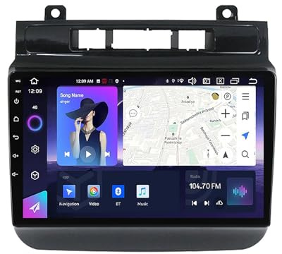 9 Pulgadas Pantalla Táctil Android 12 Radio De Coche para VW Touareg 2012-2015 Incorporado Carplay Android Auto Apoyo MirrorLink Hi-Fi DSP Dab BT 5.0 RDS Cámara Trasera SWC(300S 3+32G)