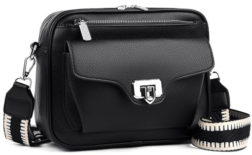 Myhozee Handtasche Damen Klein Umhängetasche Damen Tasche Crossbody Bag Veganem Leder Schultertasche Handytasche zum Umhängen mit Verstellbar Abnehmbar Breiter Gurt