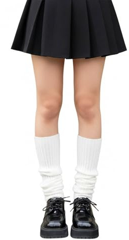 Fgdui Damen Langer Beinwärmer, Frauen Mädchen Winter Crochet Stricken Stulpen Beinstulpen,Warme Beinstulpen für Damen, Legwarmers Knöchelwärmer für Party-Auftritte, Sport, Cospla