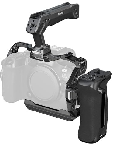 SMALLRIG R6 Mark III HawkLock Camera Cage Kit for Canon R6 Mark III / R6 Mark II, Full Cage with Side & Top Handle for ARRI, Cable Clamp for HDMI, Built-in QR Plate for Arca - 5958