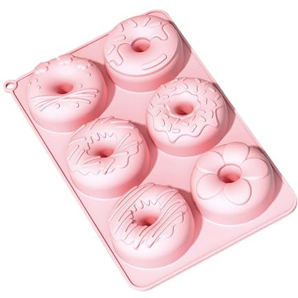 Silikon Donutformar För Bakning,6-Håls Non-Stick Livsmedelssäker Plåt - Donutform Silikon - För Mikrovågsugn Frys Ugn Diskmaskin Och Inomhus Matlagning Och Pyssel