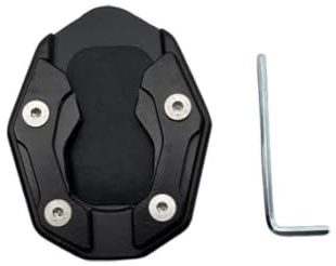 Motorcykelstativförstorare Universal Motorcykel Sidostödsskydd Aluminiumlegering Motorcykelställ Pad Cykelfotsförlängning Kickställ Tillbehör(Black)