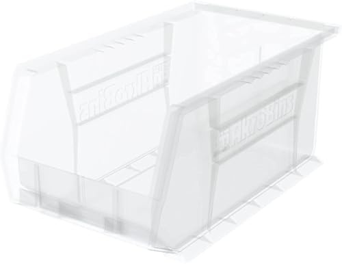 Akro-Mils 30240 AkroBins Plastic Storage Bins, 15x8x7, Clear, 12-Pack
