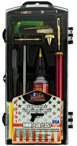 Pro Shot .38-357 Caliber/9-mm Pistol Box Cleaning Kit, Multi, P38/9KIT (P38/9KIT)