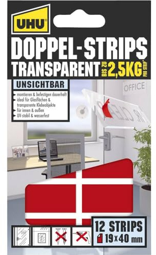 UHU Doppelstrips transparent Montage-Strips