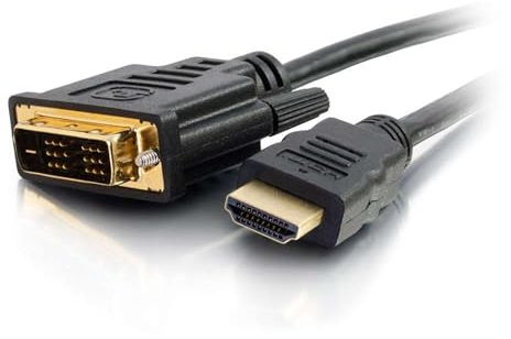 C2G 1.5M HDMI to DVI-D High Speed Digital Video Cable, DVI to HDMI Monitor Adapter Cable, Full 1080p HD Suitable for PS4, Raspberry Pi, Roku, Xbox One, Blue Ray, DVD, Dell Docking Stations and More