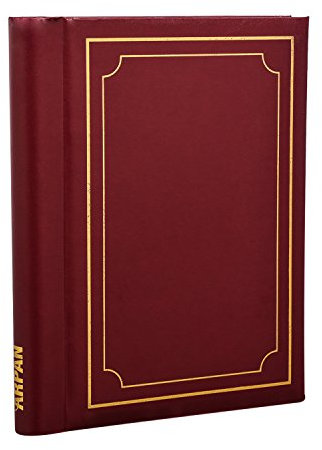 Arpan Photo Albums Self Adhesive Picture Book Padded Spiral Bound 36 Sheets - Burgundy