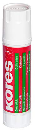 Kores - Glue Stick: Colla Stick a Forte Tenuta, Collante Sicura e non Tossico, Ideale per Fai-Da-Te, Rispettosa dell'Ambiente, Confezione da 4 x 20g