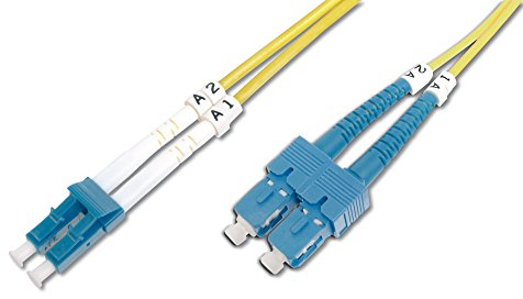 DIGITUS DK-2932-01 – Cavo In Fibra Ottica OS2 – 1 m – da LC a SC – Duplex – 1/10 Gbit/s – Cavo LAN In Fibra Ottica Monomodale SM – Tipo Di Fibra: 9/125 µ – Giallo (Yellow)