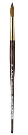 da Vinci, Harbin-KOLINSKY, Aquarellpinsel, Rund, Gr. 10 | Harbin-Kolinsky-Rotmarderhaare mit kräftiger Spitze – ideal für Aquarell und Hobby.
