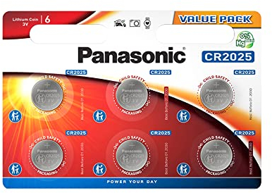 Panasonic Blister 6 Pilas Litio Botón CR2025