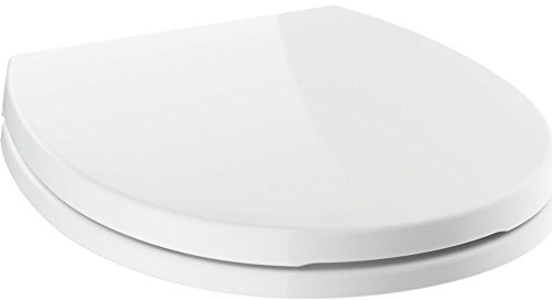 DELTA FAUCET 800903-WH Morgan - Asiento de inodoro redondo con cierre estándar y parachoques antideslizantes, color blanco