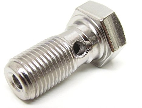 Hohlschraube passend für Bremsleitung Bremssattel Schraube AJP BREMBO M10 x 1 - Yamaha Aerox MBK Nitro Peugeot Speedfight Aprilia SR 50 Gilera Runner Piaggio TPH NRG Sfera '