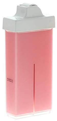 Schmal Rosa Wachspatrone Rose Titanium, 15 mm Rollen-Aufsatz, Kosmetex Premium mit mittleren Roll-On Aufsatz-Rollen, Schmal