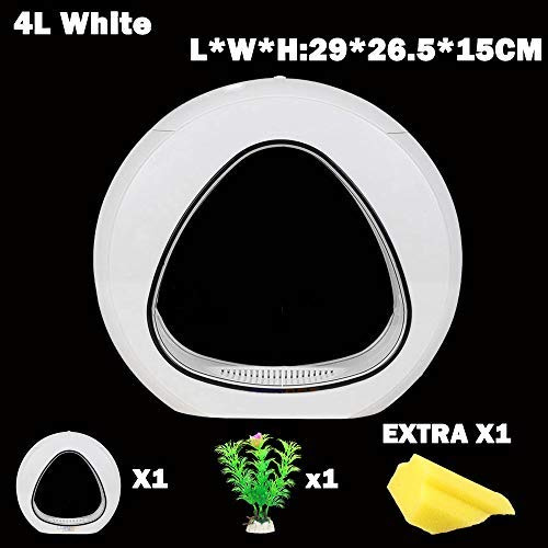 KHTO Aquarium 6L 110V-240V de système de réservoir de Nano de Filtre de système d'éclairage de Filtre d'intégration de l'écologie Fish Tank LED