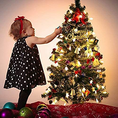 Sterne Lichterkette,80LED 8 Modus LED Lichterkette USB Powered Stern Nacht Weihnachten String Lichter Für Weihnachten Urlaub Party Geburtstag-Warmweiß