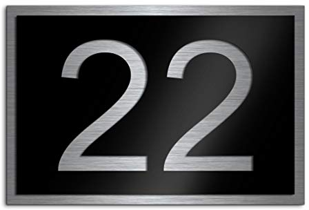 Premium Designer Hausnummer aus Edelstahl | viele Farben: Anthrazit - Grau - Schwarz - Weiß - Rot | Rostfrei & wetterfest - individuell - Hausnummernschild zwischen klein L und groß XXL wählbar