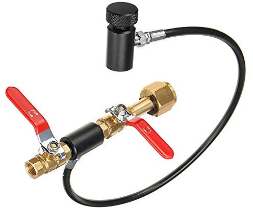 TuToy Adattatore Per Valvola Di Riempimento Del Tubo Flessibile Di Ricarica Per Bombole Di Gas Co2 Da 24 Pollici Con Connettore G5 / 8 Per Serbatoio Di Flusso Di Soda