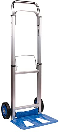 Neo Heavy Duty Aluminium Folding Sack Trolley Hand Truck Barrow Transport Wheels Extendable Handle (100 kg))