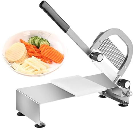 Cortadora Comercial De Patatas Con Dientes De Lobo, Cuchillo Ondulado De Acero Inoxidable Para Patatas, Cortador Manual De Patatas Fritas, Picadora De Verduras Multifuncional Para El Hogar, Cocina, R