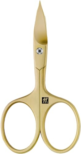 ZWILLING Kombi Nagelschere (Schere für Nägel und Nagelhaut, gebogene Schneide und feine Spitze für präzisen Schnitt), Premium, Gold, 90 mm
