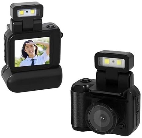 Videocamera DV DVR Videocamera, Mini DVR HD 1080P, Flash con Schermo a Colori da 1,44 Pollici, Registrazione in Loop Automatica, Videocamera per Viaggi, Sport e Ciclismo