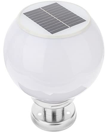 Luxshiny Lámpara Solar Para Jardín Exterior Luz Led Blanca Para Poste De Valla Iluminación Decorativa Para Césped Balcón Y Patio Resistente a La Intemperie Ip65 Fácil Instalación 9.84X7.87 Pulgadas