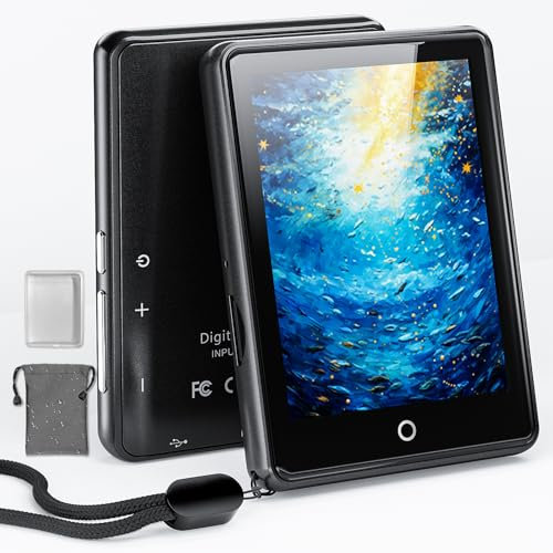 64GB MP3 Player Bluetooth 5.3, 2.8 Touchscreen Tragbarer HiFi Musik Kinder MP3 Player mit Lautsprecher, 18 beruhigende Klänge, Bis zu 45h Akkulaufzeit, FM Radio, Unterstützung 128GB