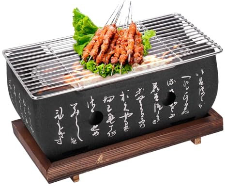 Grill barbecue giapponese - Grill Hibachi portatile, BBQ a carbone | Stufa a carbone in lega in lega di alluminio, di fumatori da tavolo da yaktori