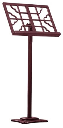 JYARZ Notenpult Orchesterpult Notenständer Im Retro-Stil, Notenständer Aus Holz Mit Verstellbarem Winkel Für Guqin Und Guzheng, Buchständer Notenständer Notenauflage(Rood)