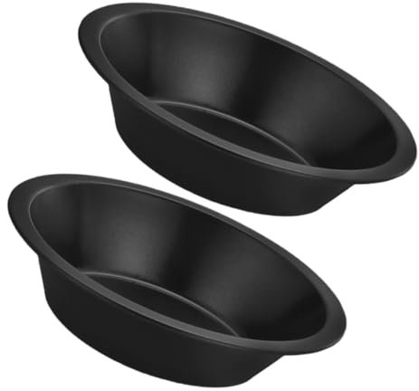 BUGUUYO 2pezzi Teglia Per Hamburger in Acciaio Al Carbonio Antiaderente Rotonda Per Panini Torte e Dessert Facile Da Pulire e Resistente