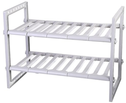 Fdit Sotto L'organizzatore del Lavandino, Scaffale di Stoccaggio di Armadio a Retrattile a 2 Livelli Scaffali di Stoccaggio in Acciaio Inossidabile per Bagno da