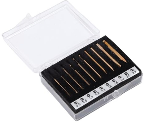 HUSHUI 10st Mässingskruvförare Bit Set Slot Head Watch Reparationsverktyg för Glasögon Smycken Elektroniska Produkter