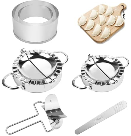 Dumpling Maker, 6-Pack Wrap Maker, Stainless Steel Dumpling Makers for Dumplings Ravioli Pastries and Empanadas