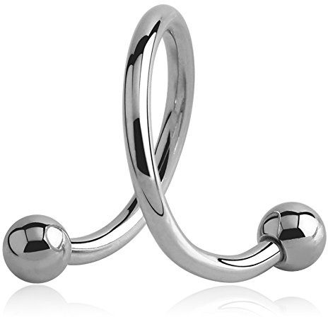 eeddoo Piercing-Spirale Tragus-Piercing Silber Titan