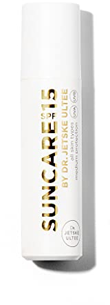 Suncare Dr. Jetske Ultee | Tagescreme LSF 15 mit sicheren UV-Filter Tinosorb S und M | Mit Antioxidantien: Niacinamide, Koffein und Vitamin E | Airless Pumpspender | Parfümfrei