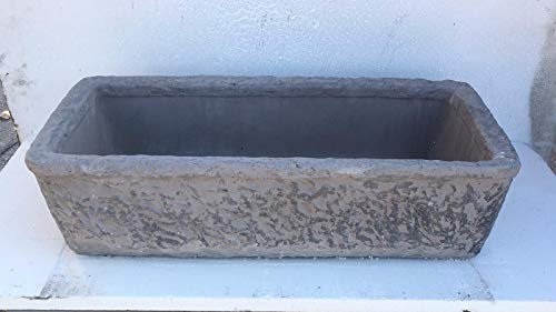 ARTISTICA GRANILLO Évier en béton et pierre de lave du VESUVIO, lavabo, fontaine, dimensions : 80 x 40 H 20 cm.