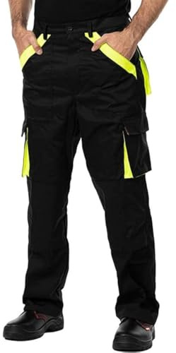 MAZALAT work wear Pantalon de Travail Homme, avec des Poches Genouillere, Vetement Travail, Grande Taille S - XXXL, Pantalon Travail Homme, Cargo, Poches Multifonctions, Vetements de Travail