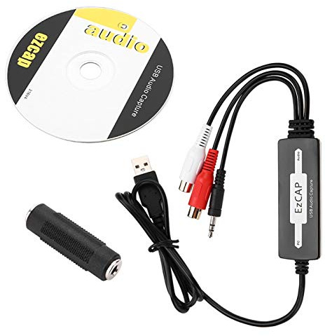 Agatige Audio Captures Recorder, USB Audio Captures Card Grabber Digitaler MP3-Konverter Konvertiert Plattenspieler-Kassetten in MP3/WAV