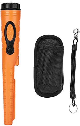 ZXM Handheld Metal Detector, Pinpointer, High Sensitivity Moisture-Proof for Small Metal Objects Train Station (Color : Orange)
