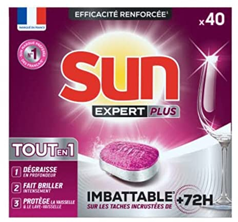 SUN Tablettes Lave-Vaisselle Tout-en-1 Expert - La boite de 40