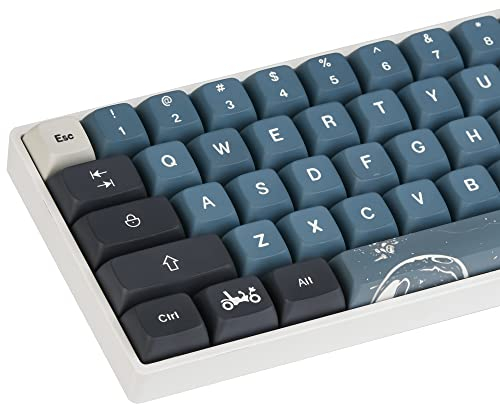 SOLIDEE 83 Tasten Apollo PBT benutzerdefinierte tastenkappen,pbt keycaps xda Profile,für Cherry/Gateron MX Schalter 60 Prozent/68/GK61 Gaming Mechanische Tastatur(Apollo)