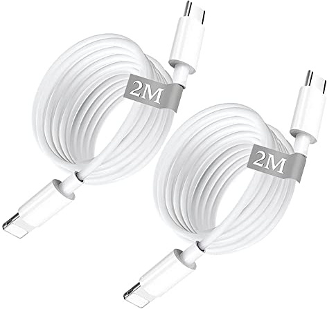 USB C auf Lightnning Kabel 2M, iPhone USB C auf Lightnning Kabel [MFi-zertifiziert] Lightning auf USB C Schnellladekabel Kompatibel mit iPhone 14/13/13 Pro/12/12 Pro/11/Xs/XR/X 8/7/SE(2er-Pack)