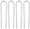 Relaxdays Bodenanker Trampolin, 4er Set, Erdanker U-Form, verzinkt, stabil, XXL Erdhaken, HxBxT: 30 x 7 x 1 cm, Silber