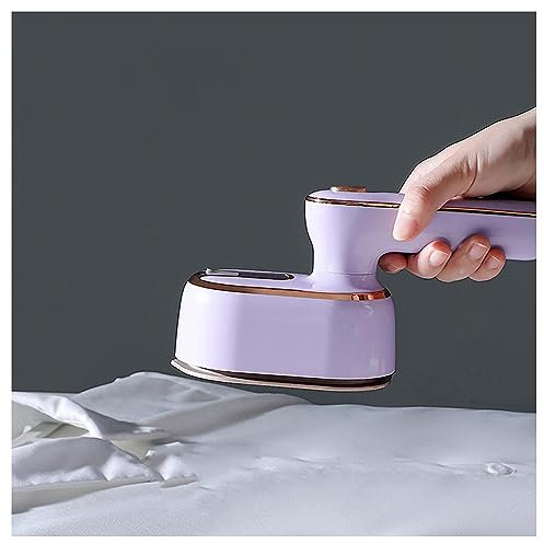 Plancha De Vapor Portátil Plegable, Mini Plancha De Viaje con Asa Plegable Giratoria,100W y 100ml, Mini Plancha Plegable Doble Uso Para Seco Y Húmedo,Purple