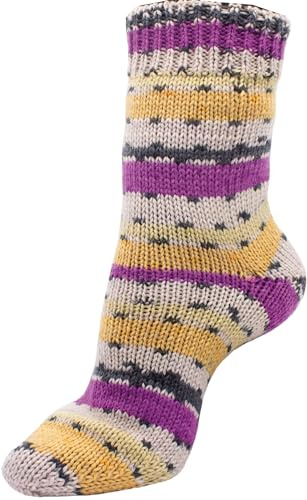 Sockenwolle 6fach -Kartopu Strumpfwolle 150gr Knaul – 6fädiges Strumpfgarn in grosser Farbauswahl - 375m-Lauflänge – Ökotexzertifiziert Made in Europe - Farbe (7008)