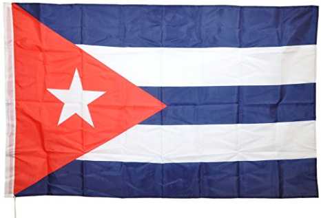 Drapeau national Cuba de 90 x 150 cm en polyester avec boutonnière bandeira cubaine sauce danse latino-américaine